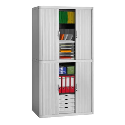 Produktbild von PAPERFLOW Rollladenschrank lichtgrau ohne Fachböden 110,0 x 41,5 x 204,0 cm