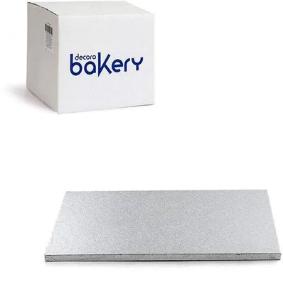 Obrázok produktu pre Strieborný papierový tanier na tortu 20 x 30 cm
