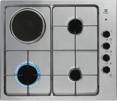 Produktbild von Electrolux EGL62821OX, Edelstahl, Integriert, 60 cm, Kombi, Edelstahl, 4 Zone(n)