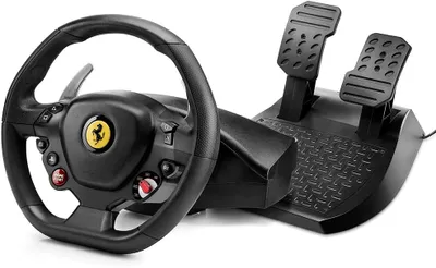 Productafbeelding van Thrustmaster Ferrari T80 488 GTB Edition - Stuurset en pedalen - met kabel - voor PC en Sony PlayStation 4