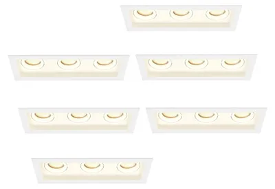 Image de Ledvion lot de 6 spot encastrable LED blanc douille GU10 3W blanc chaud