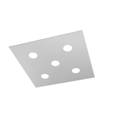 Immagine prodotto di Plafoniera Moderna Area Metallo Grigio Metallo 5 Luci Gx53