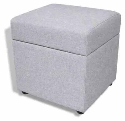 Zdjęcie produktu dla Pufa kwadratowa z pojemnikiem salon sypialnia 38x38x42 szara OTTO M24
