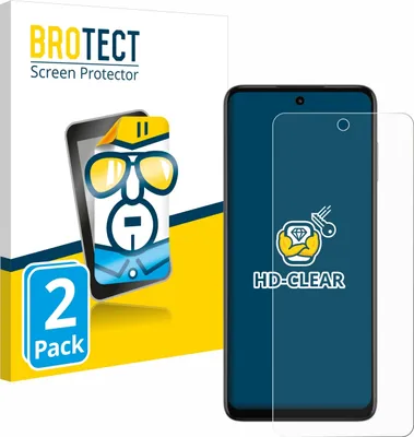 Produktbild von 2x Für Motorola Moto G73 5G Schutzfolie BROTECT Displayschutz Display Schutz Folie Klar Transparent