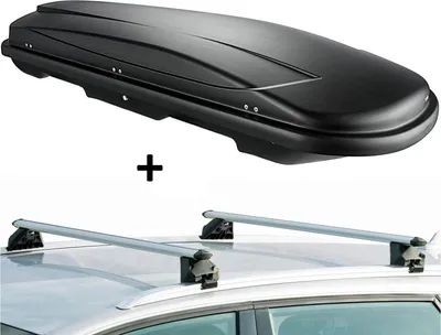 Obrázok produktu pre Strešný box VDPJUXT600 600Ltr uzamykateľný + strešný nosič CRV107A kompatibilný s Peugeot 5008 (5 dverový) od 2017
