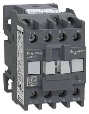 Immagine prodotto di Schneider Electric Easy TeSys Contattore di potenza 3P 18A 1NO 230V AC 50/60Hz LC1E1810P7