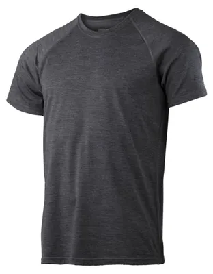 Image de T-shirt mérinos pour hommes, modèle QUIDO, couleur gris foncé