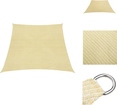 Productafbeelding van vidaXL Zonnezeil, 160 g/m², beige, 3/4 x 2 meter, HDPE - Zonneschermen & zonwering