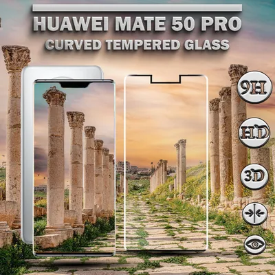 Obrázok produktu pre 1-balenie Huawei Mate 50 Pro Ochranné sklo na displej - Tvrdené sklo 9H - Super kvalita 3D