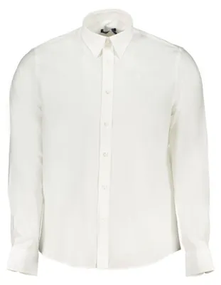 Produktbild von Herren Langarmshirt Weiß: Regular Fit, Baumwolle, Italienischer Kragen