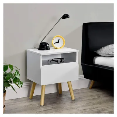 Produktbild von Beistelltisch 'Dargaville' 50 x 40 x 34 cm Kommode Nachttisch Ablage Weiß