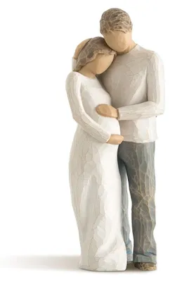 Familiegeluk Beeldje, 21,5 cm, handbeschilderd, Polyresin