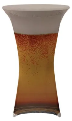 Produktbild von Stehtisch Husse Bierglas Optik Ø 80 cm mit Fußlaschen Stretch