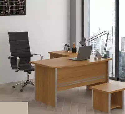 Produktbild von Hellbrauner Eckschreibtisch Büromöbel Luxus Office Einrichtung Design