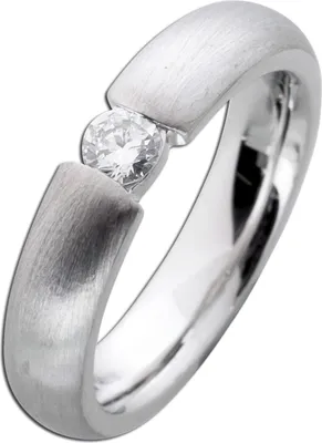 Produktbild von Platin 950 Verlobungsring Solitär Diamant 0.25ct W SI 18