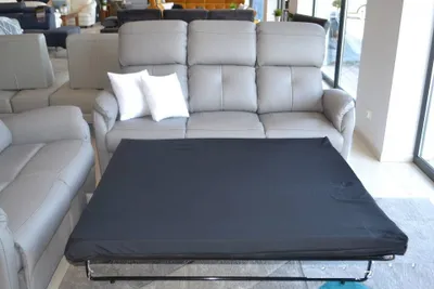 Produktbild von Gemütliches "No Stress" Echtleder 3-Sitzer Sofa