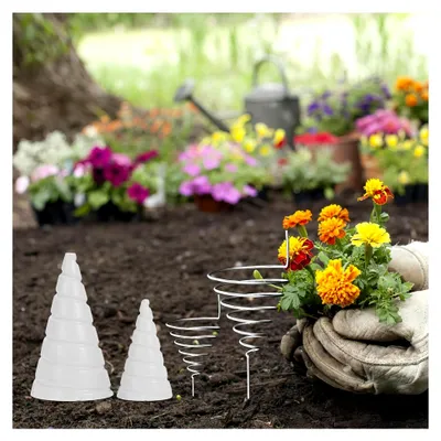 Produktbild von 2-teiliges Set aus Kupferdrahtwerkzeugen zur Herstellung von Pflanzendrahtspulen aus robustem Nylon für Elektrokulturantennen und Gartenpfähle