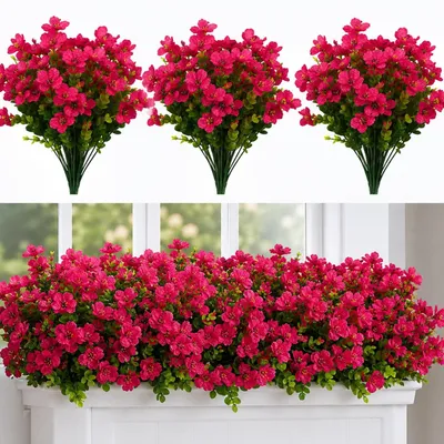Produktbild von Omgoods – 12 Bündel künstliche Blumen, UV-beständig, für Innen- und Außenbereich
