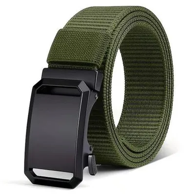 Productafbeelding van Twee nieuwe, automatische canvasriemen voor outdoor-jachtavonturen, trainingsriemen, voor heren (groen).