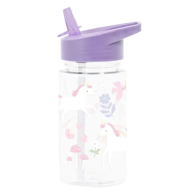 Produktbild von A little lovely company Kinder Trinkflasche 450ml Einhorn Lila