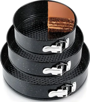 Produktbild von Vilde | Springform 3-teilig - 20/24/28 cm - Granitbeschichtung - Antihaft - Gleichmäßiges Backen