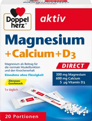 Produktbild von Doppelherz | Magnesium+Calcium+D3 | 20 Portionen