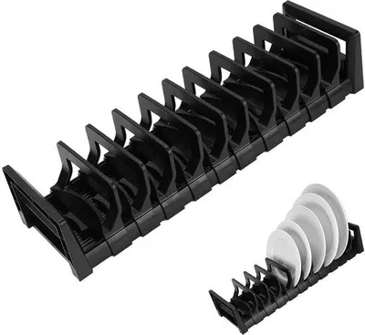 Image de Supports de tablette à fixation par vis, petits, noirs, en aluminium