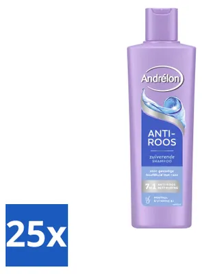 Image de 25 flacons de shampooing Andrélon Anti-pellicules - 250 ml - Pack économique - 25 pièces