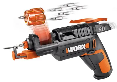 Obrázok produktu pre WORX WX255, Elektrický skrutkovač, Rukoväť, 1/4", Čierna, Oranžová, 230 ot/min, Batérie