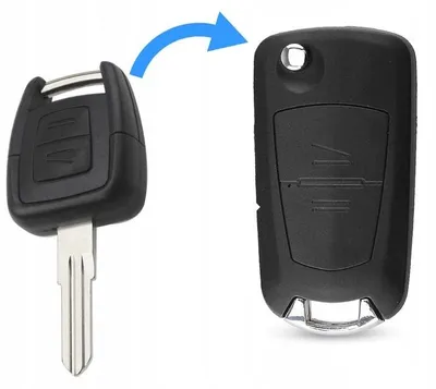Immagine prodotto di Custodia chiave Techstar trasformabile, upgrade a chiave tipo coltellino (flip), 2 pulsanti, lama HU46, compatibile con Opel Astra G, Vectra B, Zafira A, Corsa C