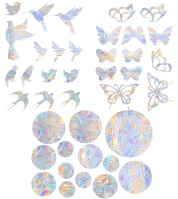 Prisma Fensteraufkleber 39 Stück Vogelschutz Regenbogen Anti-Kollision