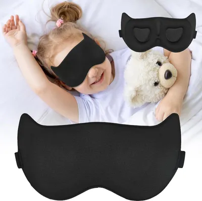 Produktbild von Schlafmaske für Kinder - 3D vorgeformt, weich und lichtblockierend für Reisen und Nickerchen