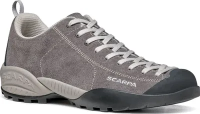 Graue Lifestyle-Schuhe für Damen von Scarpa mit Schnürung und rutschfester Sohle.
