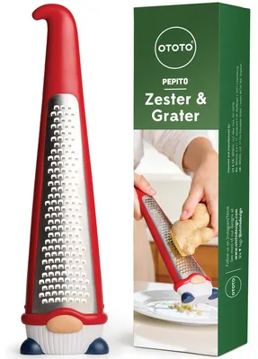 Zester Rasp aus Edelstahl, rot, 86 g – für Käse, Knoblauch & Zitrus
