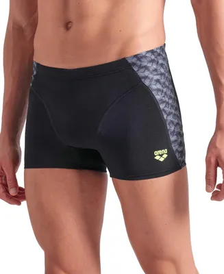 Produktbild von Men's Arena Monogram Swim Short 550 Black-Dark Sage Multi 4