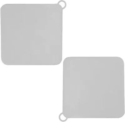 Produktbild von Famanu Dusch- und Badewannenmatte Set aus 2 Stück, Silikon Abflussstopfen, universeller Badstopfen, quadratische Geruchsabdeckung