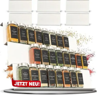 Produktbild von Weißes Metall-Kräuterregal-Küchenorganizer
