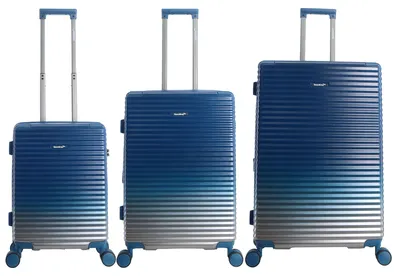 Produktbild von Saxoline Koffer-Set Elite mit Trolleysystem und Doppelrollen Blue One Size