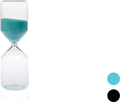 Image de H&H Sablier en verre, 15 minutes, 4,7 x H15 cm, différentes couleurs