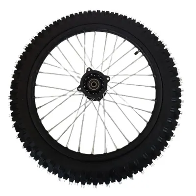 Produktbild von Dirtbike Komplettrad Pitbike Stahlfelge Ersatzreifen vorne 70/100-17 12mm Achse