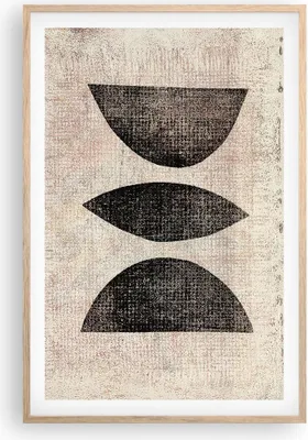 Produktbild von Gerahmtes Poster - Rahmen in heller Eiche - Form Figuren Geometrisch - 61x91,5 cm - Wand Bild - Wanddeko - Wandbilder - Kunstposter - Wandposter - Bilderrahmen - Bilder - Kunstdruck - P2NPA61x91-5099