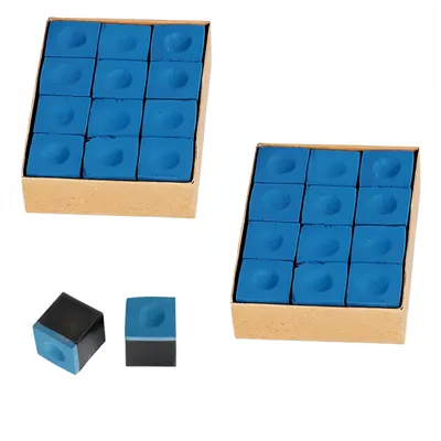 Productafbeelding van Biljartkrijt Krijt biljart - 24 stuks - Blauw - Antislip