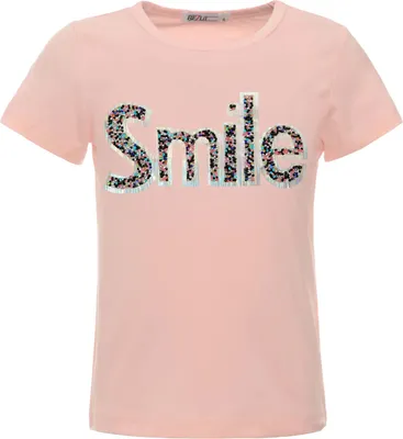Produktbild von BEZLIT Mädchen Sommer Shirt mit Glitzersteinchen im Smile-Schriftzug Rosa 104
