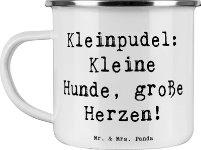 Produktbild von Mr. & Mrs. Panda Pott Spruch Kleinpudel Liebe - Weiß - Geschenk, treue Begleiter, Liebesbeweis, Hunderassen, Reisebecher, Outdoor Becher, Hunderasse, Teetasse, Hundeliebe
