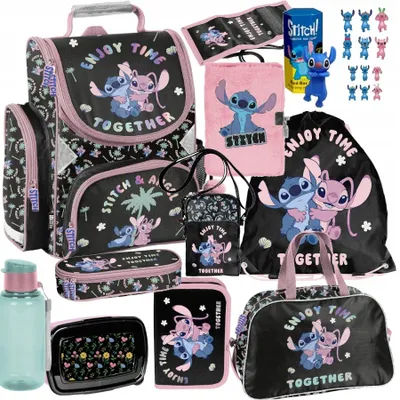 Produktbild von Mega Schulset XXL – Stitch Disney | 10-teiliges Schulranzen-Set + Figur Für Jungen & Mädchen Klasse 1–4