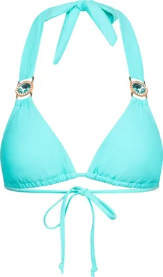 Produktbild von Moda Minx Bikinioberteil AMOUR TRIANGLE TOP mit stilvollem Steinbesatz Turquoise XL