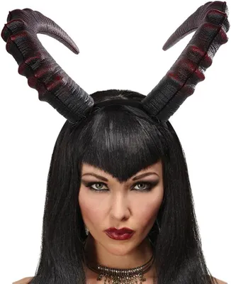 Imagen del producto de Diadema con cuernos de diablo, disfraz de Halloween, talla única, ideal para carnaval