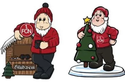 Produktbild von 1. FC Nürnberg Weihnachtsfiguren Mini 2er Set