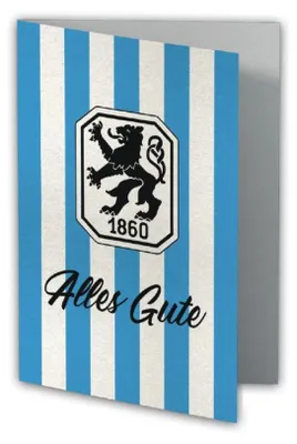 Imagen del producto de Tarjeta de felicitación del TSV 1860 München con el "logotipo retro"