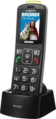 Produktbild von Brondi Amico Flash, Balken, Dual-SIM, 5,08 cm (2"), Bluetooth, 1000 mAh, Schwarz